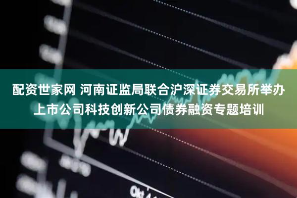 配资世家网 河南证监局联合沪深证券交易所举办上市公司科技创新公司债券融资专题培训